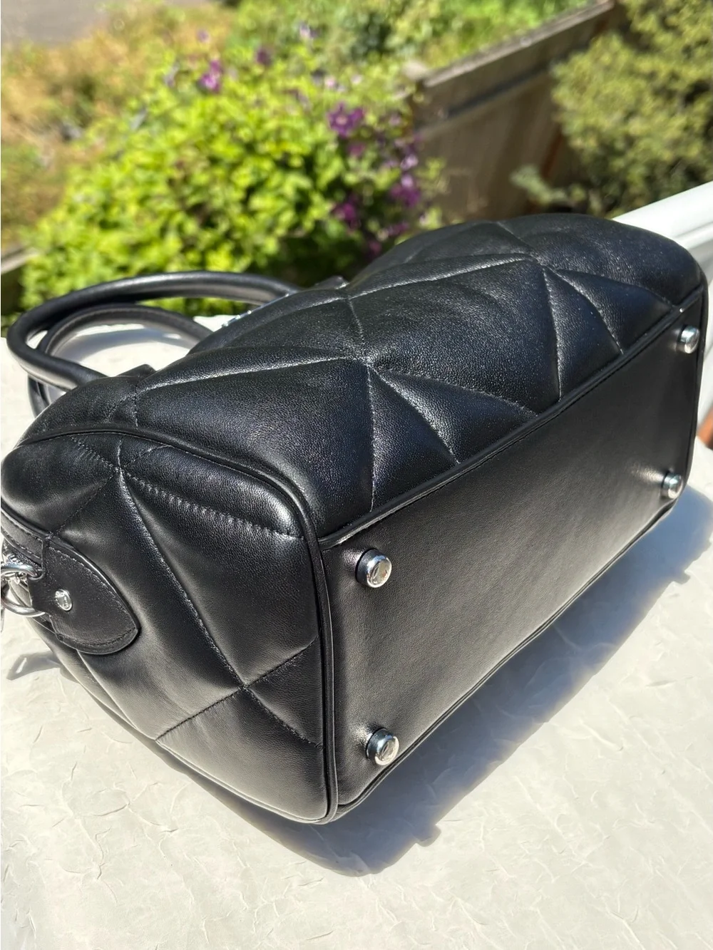 COACH Rowan Satchel Bag With Puffy Diamond Quilting CJ610